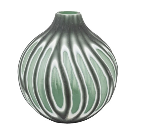 Gallery Morella Swirl Hand Carved Glass Vase Small