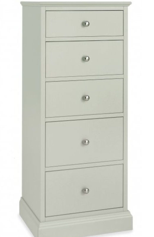 Bentley Designs Bentley Designs Ashby Soft Grey 5 Drawer Tall Chest