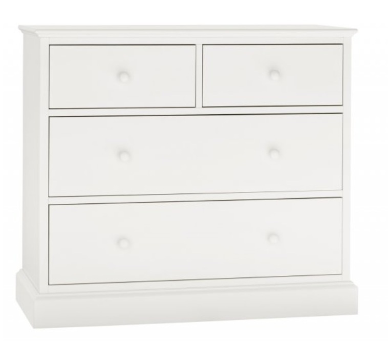 Bentley Designs Bentley Designs Ashby White 2+2 Drawer Chest