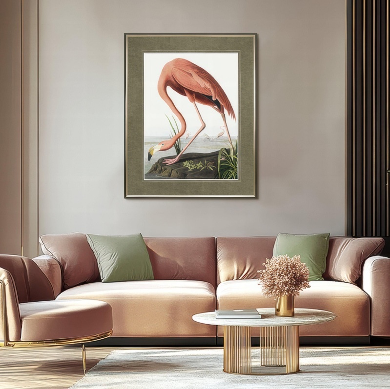 Gallery Direct Vintage Flamingo Framed Art