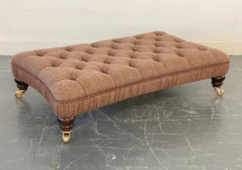 Tetrad Tetrad Harris Tweed Melrose Rectangular Buttoned Stool