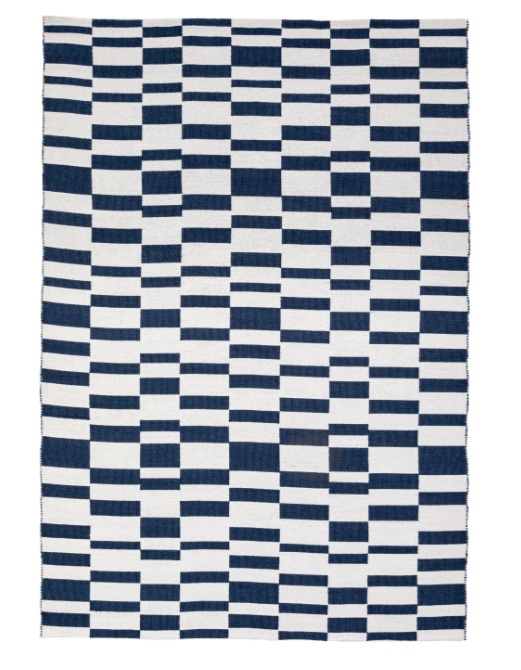 Gallery Kingston Jacquard Blue Rug Large