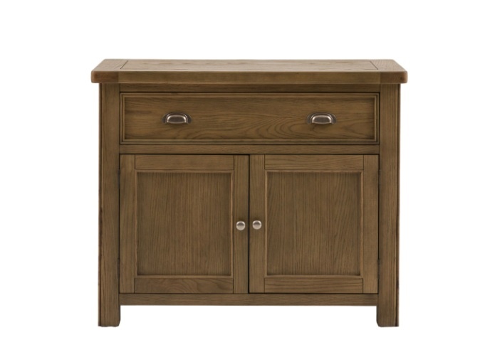 Gallery Direct Hardwick 2 Door 1 Drawer Sideboard dark wood, 2 door sideboard with 1 drawer and 2 doors