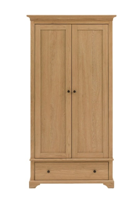Gallery Direct Malvern 2 Door 1 Drawer Wardrobe cut out image