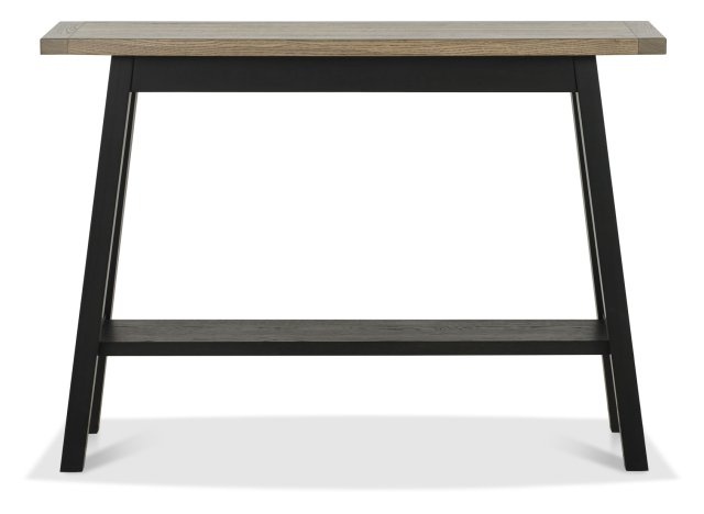 Bentley Designs Bentley Designs Camden Weathered Oak & Peppercorn Console Table With Shelf
