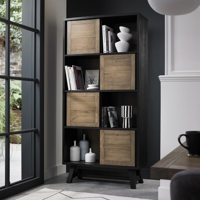 Bentley Designs Bentley Designs Camden Weathered Oak & Peppercorn Display Cabinet