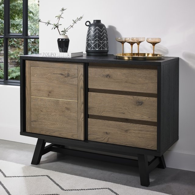 Bentley Designs Bentley Designs Camden Weathered Oak & Peppercorn Narrow Sideboard