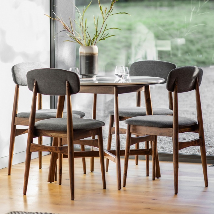 Gallery Direct Gallery Barcelona Round Dining Table + 4 Chairs
