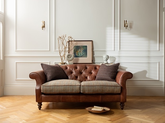 Tetrad Tetrad Harris Tweed Argyll Midi Sofa - Option B - Tweed & Hide