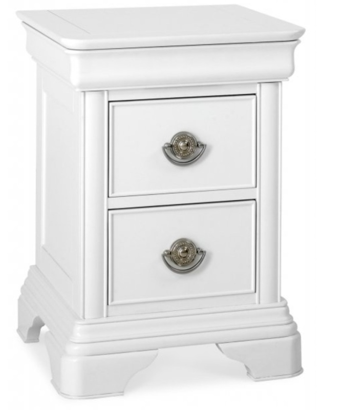 Bentley Designs Bentley Designs Chantilly White 2-Drawer Bedside Table