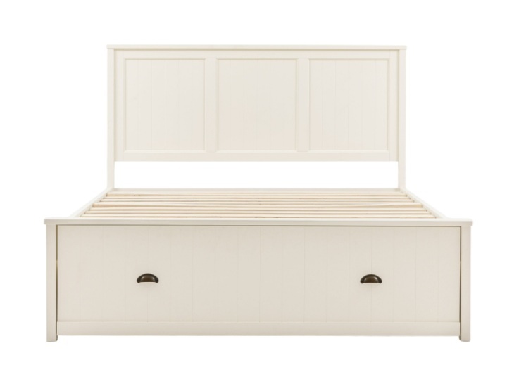 Gallery Direct Gallery Direct Eton White Painted King Size 2 Drawer Storage Bed