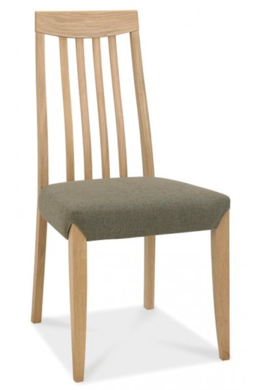 Bentley Designs Bentley Designs Bergen Oak Slat Back Chair - Black Gold Fabric (Pair)