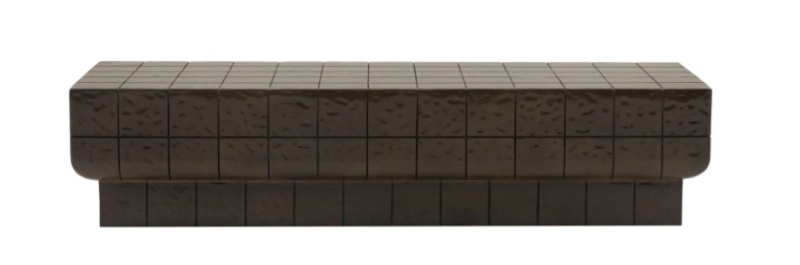 Gallery Direct Novara coffee table in charcoal brown glass fibre reinforced concrete shown from the side