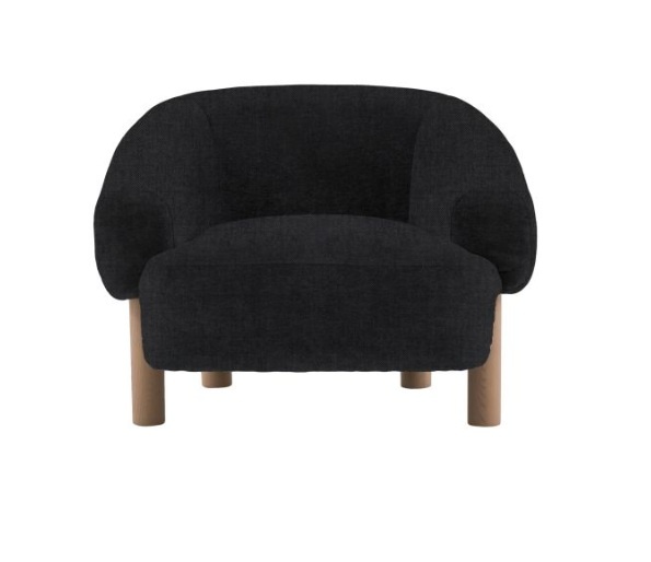 Gallery Direct Gallery Direct Heston Armchair - Verona Carbon With Grey Legs