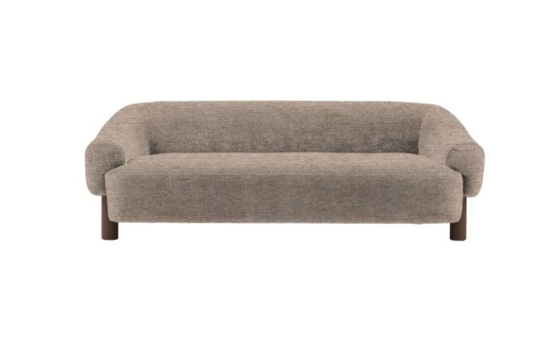 Gallery Direct Gallery Direct Heston 3 Seater - Mikah Wicker With Ebony Legs