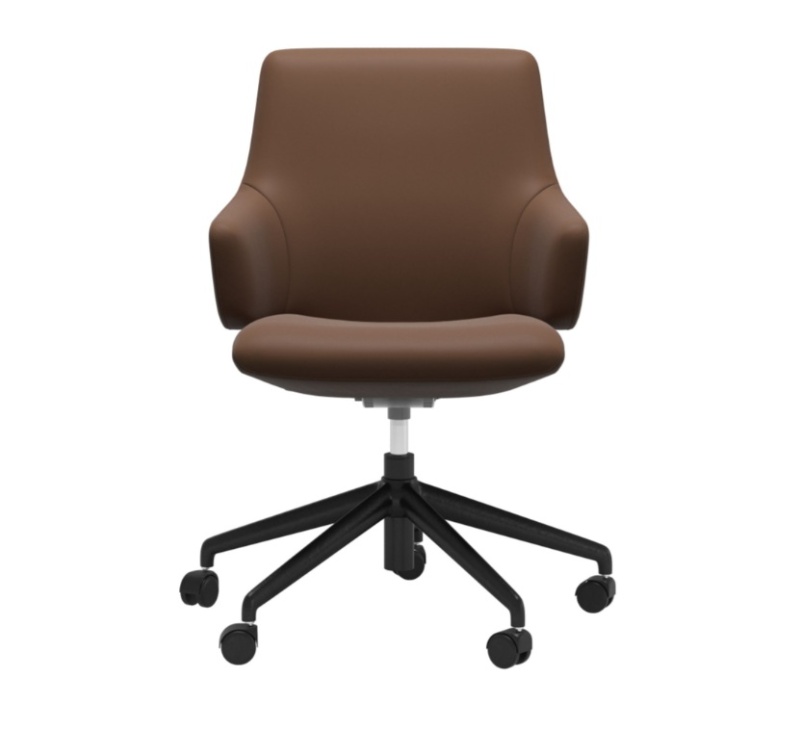 Stressless Furniture Stressless Laurel LB Office Chair With Arms - Batick Warm Brown - Quick Ship!