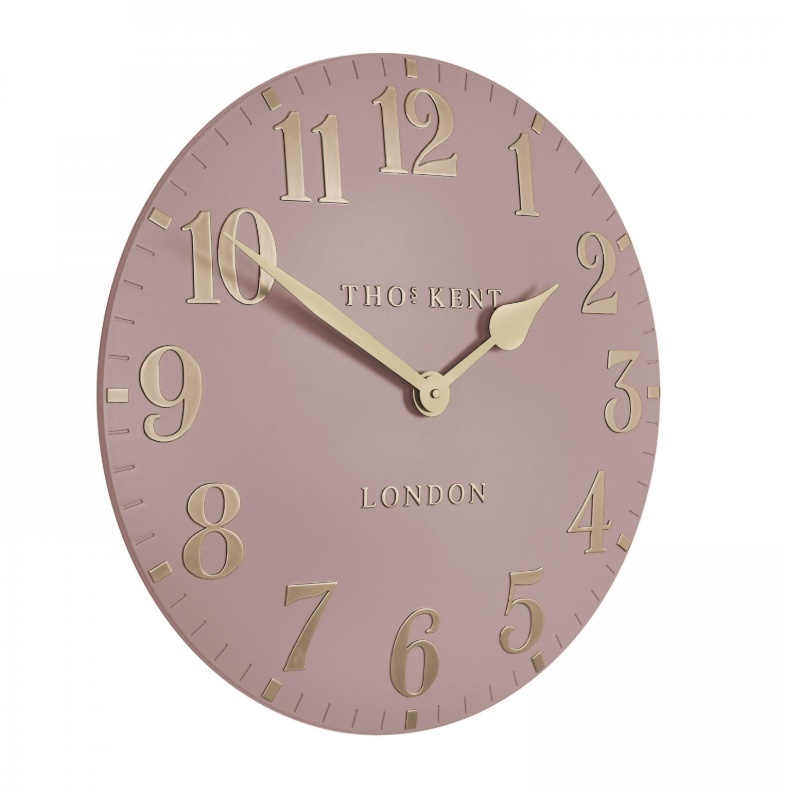 Gallery Direct Thomas Kent Arabic 12cm Wall Clock Blush Pink