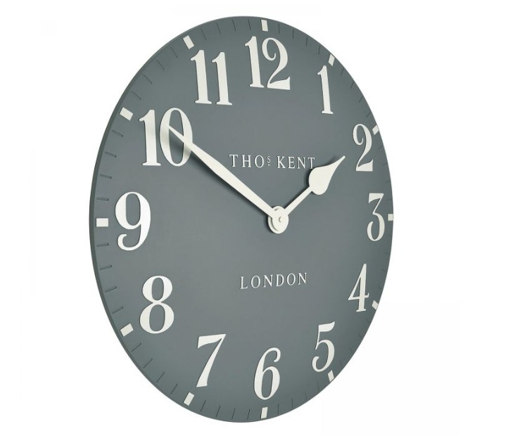 Gallery Direct Thomas Kent Arabic 20cm Large Wall Clock Flax Blue