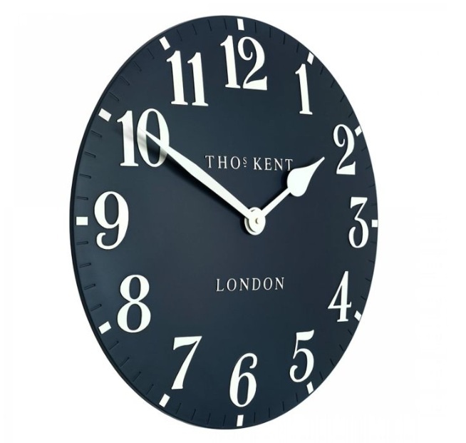 Gallery Direct Thomas Kent Arabic 20cm Large Wall Clock Ink