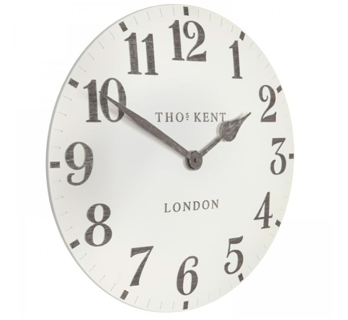 Gallery Direct Thomas Kent Arabic 20cm Large Wall Clock Limestone