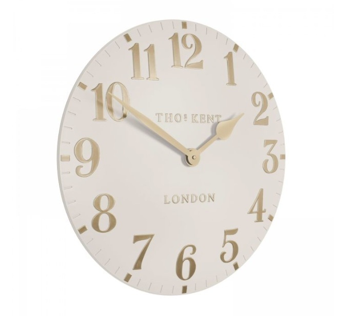 Gallery Direct Thomas Kent Arabic 20cm Large Wall Clock Oatmeal