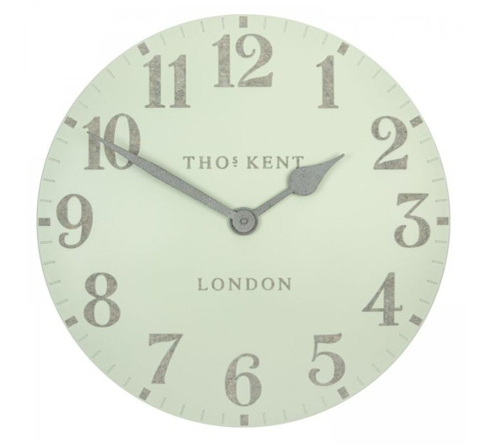 Gallery Direct Thomas Kent Arabic 12cm Wall Clock Pearl Green