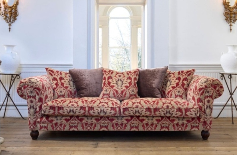 Tetrad Elgar Grand split sofa in Enigma fabric delivered in sections for easy access