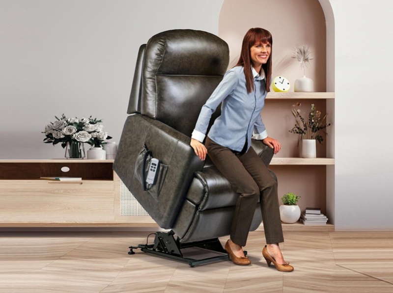 Sherborne Sherborne Harrow Leather Single Motor Riser Recliner VAT FREE