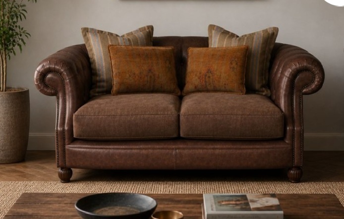 Tetrad Kensington Small Sofa in Cumin Seed Leather