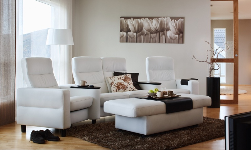 Stressless Furniture Stressless Wave High Back Sector Set Up 1-2-1