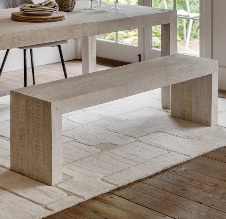 Gallery Direct Gallery Direct Iowa Dining Bench Whitewash