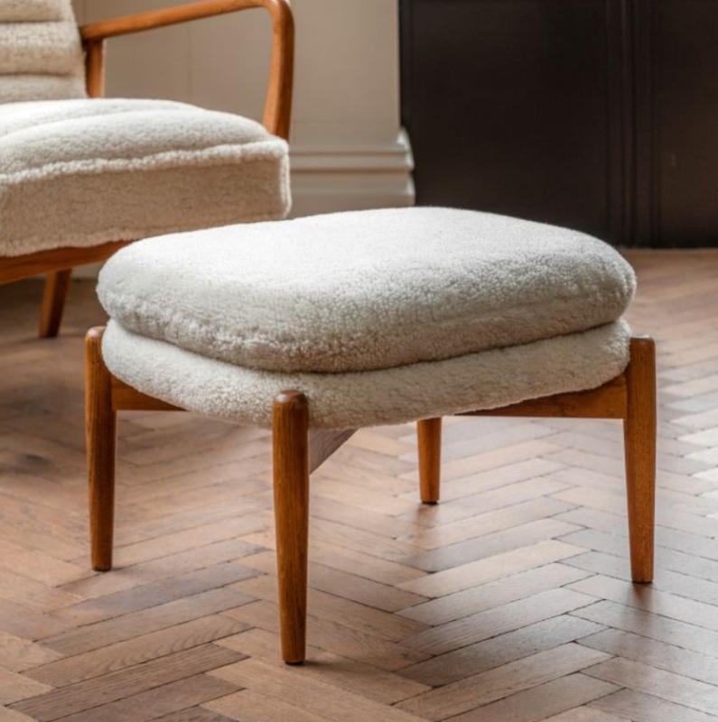 Gallery Direct Gallery Direct Datsun Footstool Sheepskin