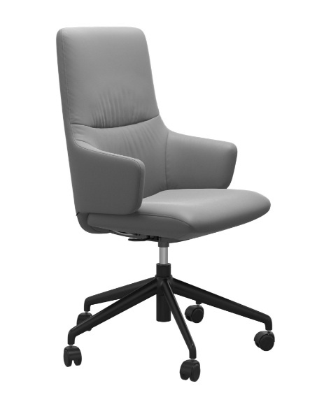 Stressless Furniture Stressless Mint High Back Office Chair With Arms - Quick Ship