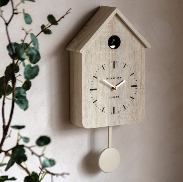 Gallery Direct Thomas Kent Cuckoo Clock - Washed Oak