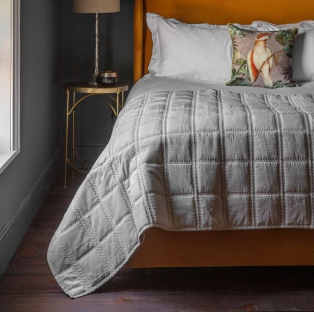Gallery Direct Gallery Quilted Cotton Bedspread - Grey