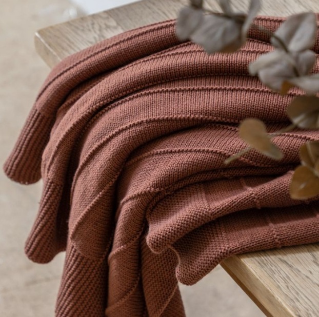 Gallery Direct Gallery Florence Knit Throw - Nutmeg
