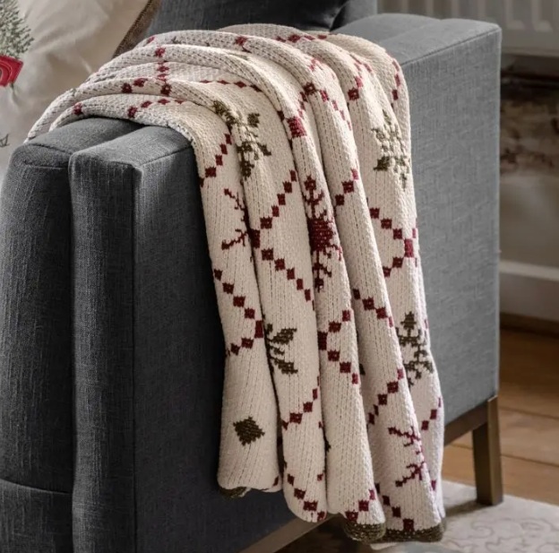Gallery Direct Gallery Fairisle Chenille Knit Throw