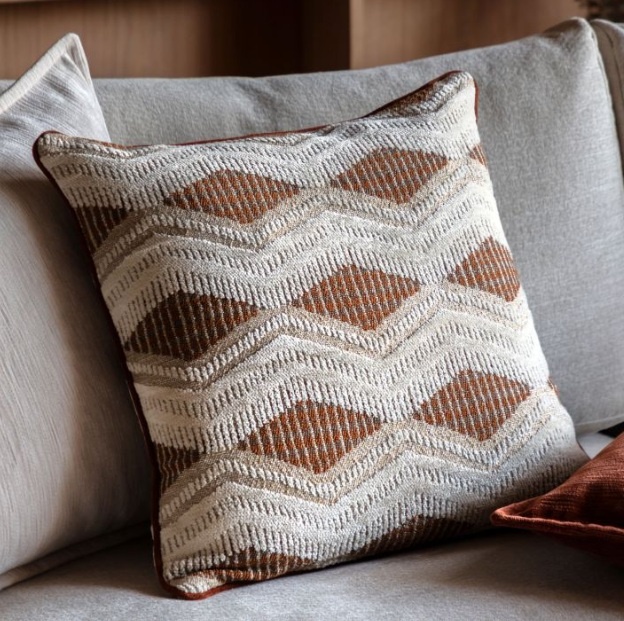 Gallery Direct Gallery Alto Jacquard Cushion - Rust