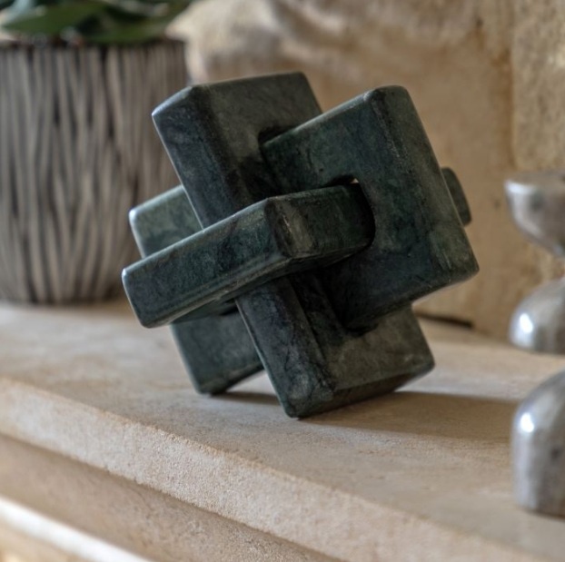 Gallery Direct Gallery Amadora Link Marble Square Green