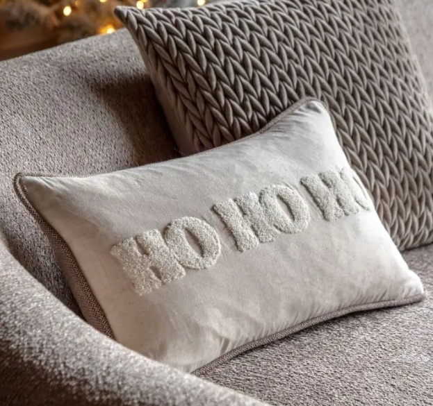 Gallery Direct Gallery Deco Luxe Ho Ho Ho Embroidered Cushion