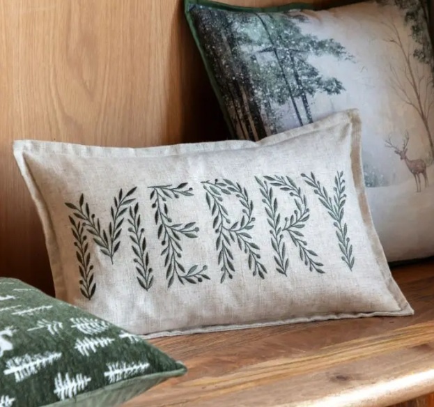 Gallery Direct Gallery Woodland Embroidered Merry Cushion