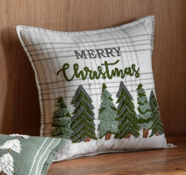 Gallery Direct Gallery Woodland Merry Christmas Trees Cushion