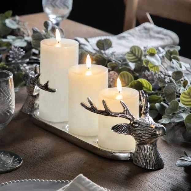 Gallery Direct Gallery Stag Candleholder Aluminium