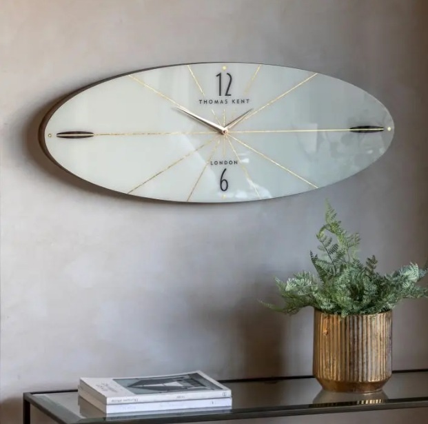 Thomas Kent Greenwich Ellipse Wall Clock Snow White
