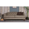 Tetrad Harris Tweed Dalmore Midi Sofa In Lounge setting with dark brown scatter cushions