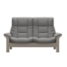 Stressless Buckingham 2-Seater High Back Sofa in Grey Fabric - Classic Reclining Sofa with Lumbar Support.