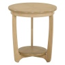 971 Shadows Oak Sunburst Top Round Lamp Table