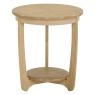 971 Shadows Oak Sunburst Top Round Lamp Table