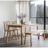 Gallery Direct Wycombe Oak Dining Table set with oak beach and chairs