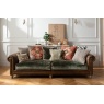 Tetrad Constable Grand Sofa in galveston bark leather and chenille fabric